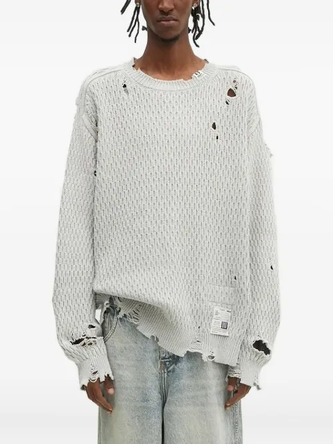 Maison MIHARA YASUHIRO textured distressed sweater