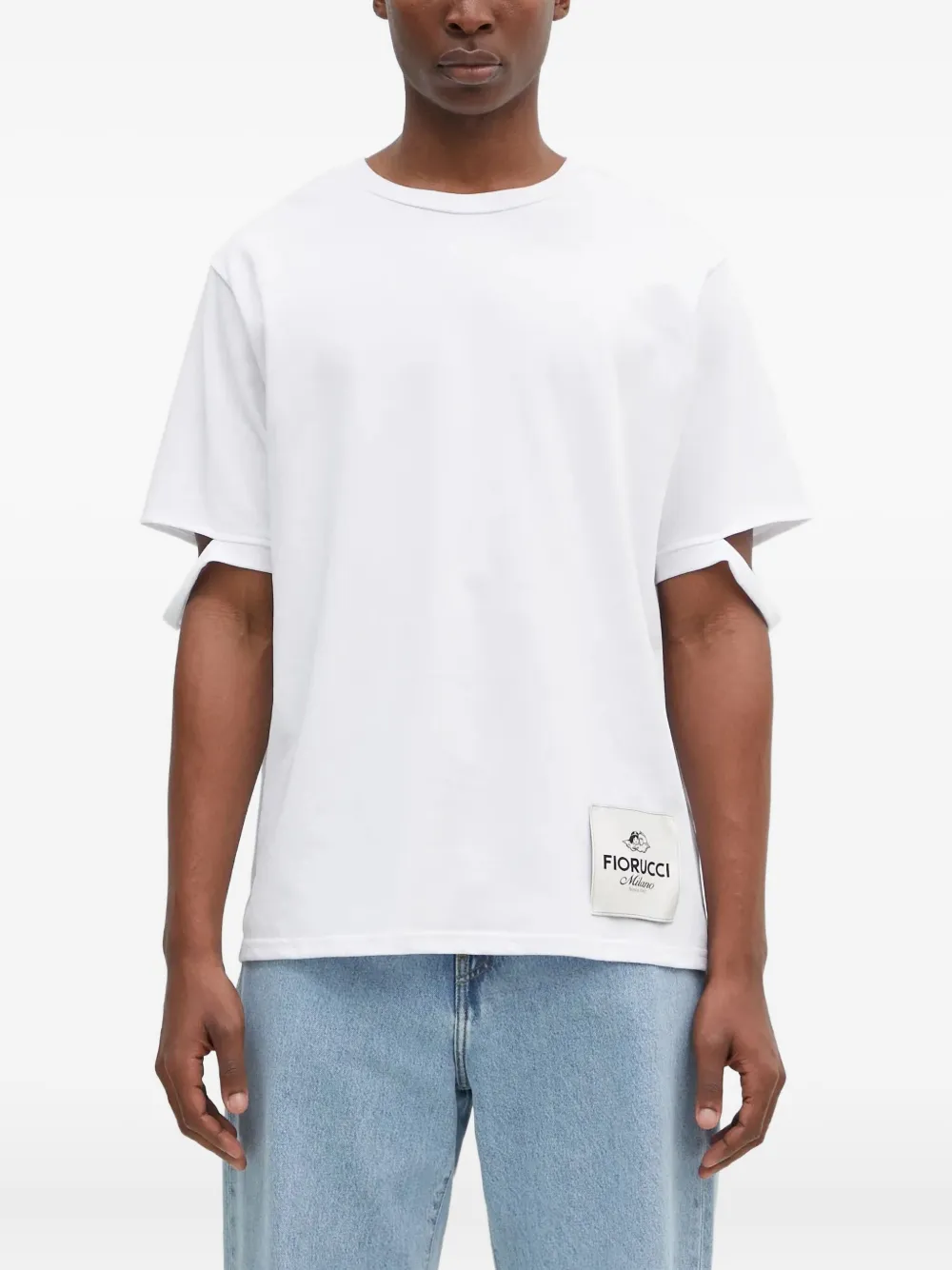 Fiorucci distressed-hem logo-patch T-shirt | T-Shirts | Image 2
