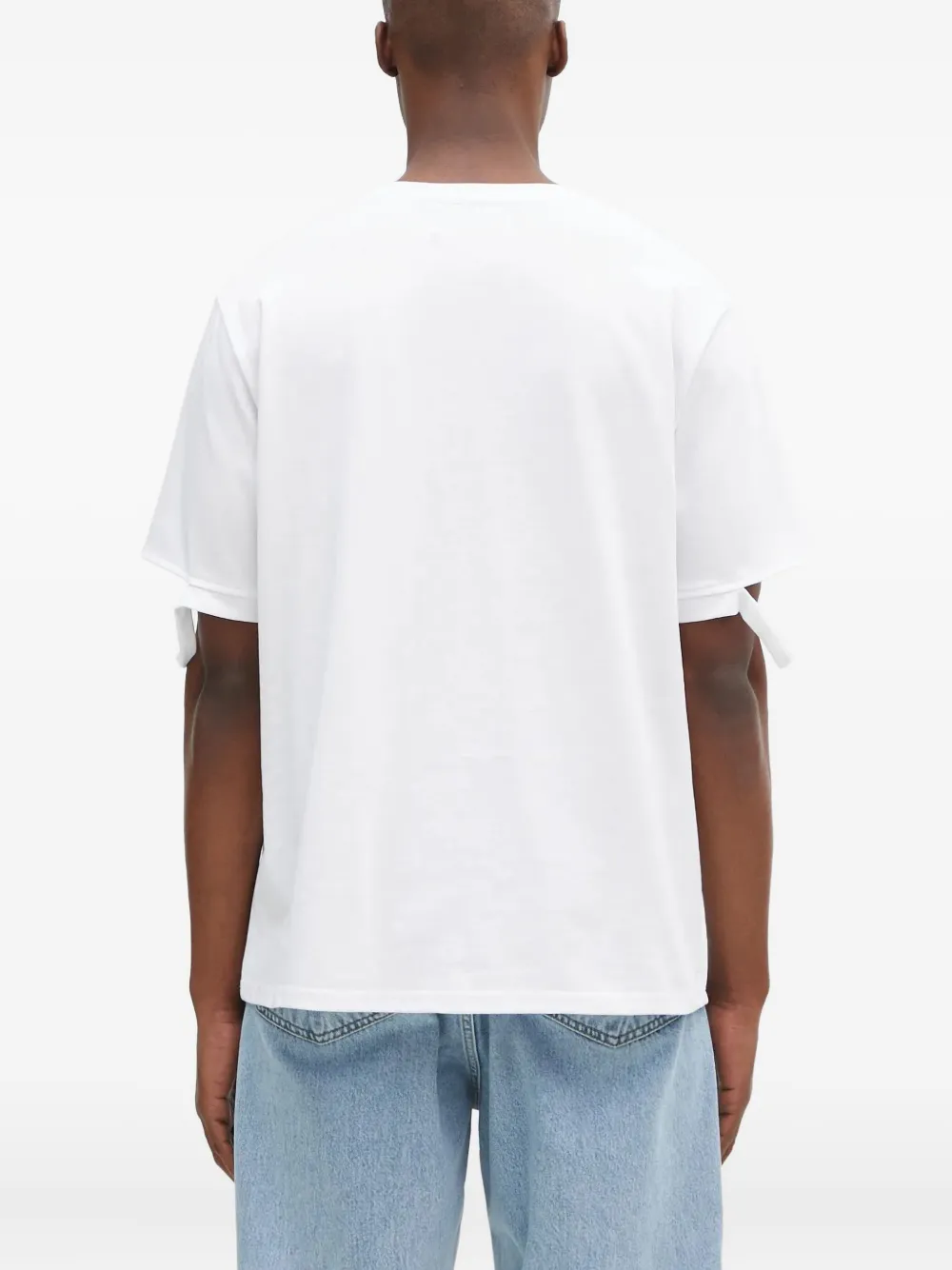 Fiorucci distressed-hem logo-patch T-shirt Wit