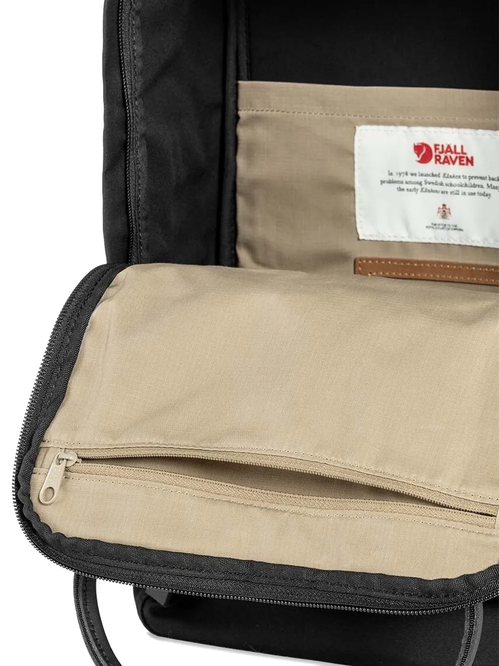 Fjall Raven Leather-handles Backpack In Black