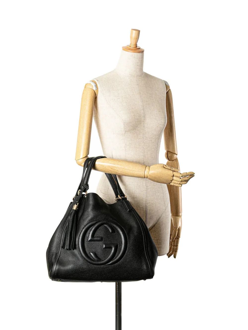 Gucci Pre-Owned 2000-2015 Medium Leather Soho Cellarius Tote Bag | Black | FARFETCH HK