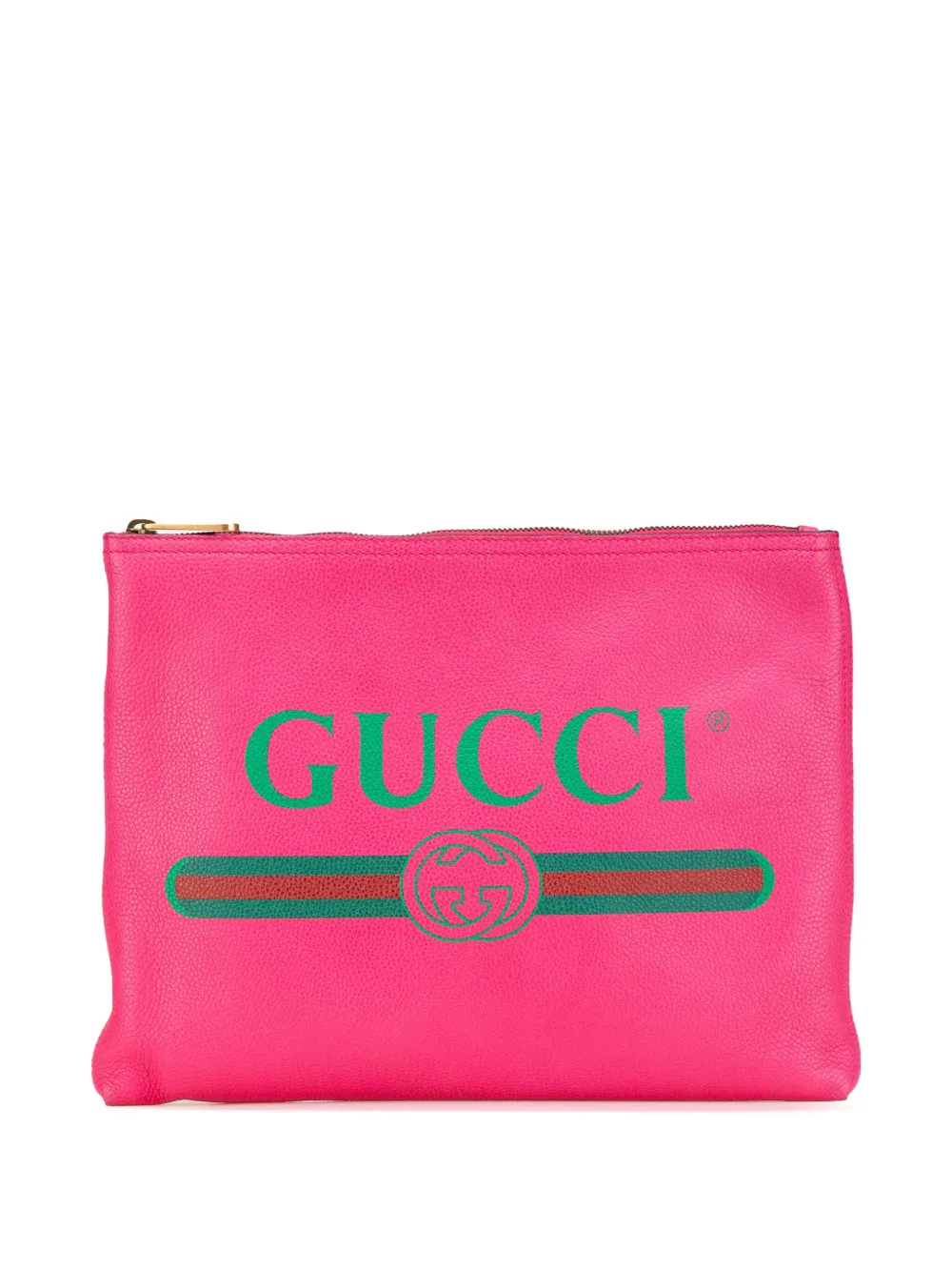 2016-2024 Medium Leather Logo Portfolio clutch bag