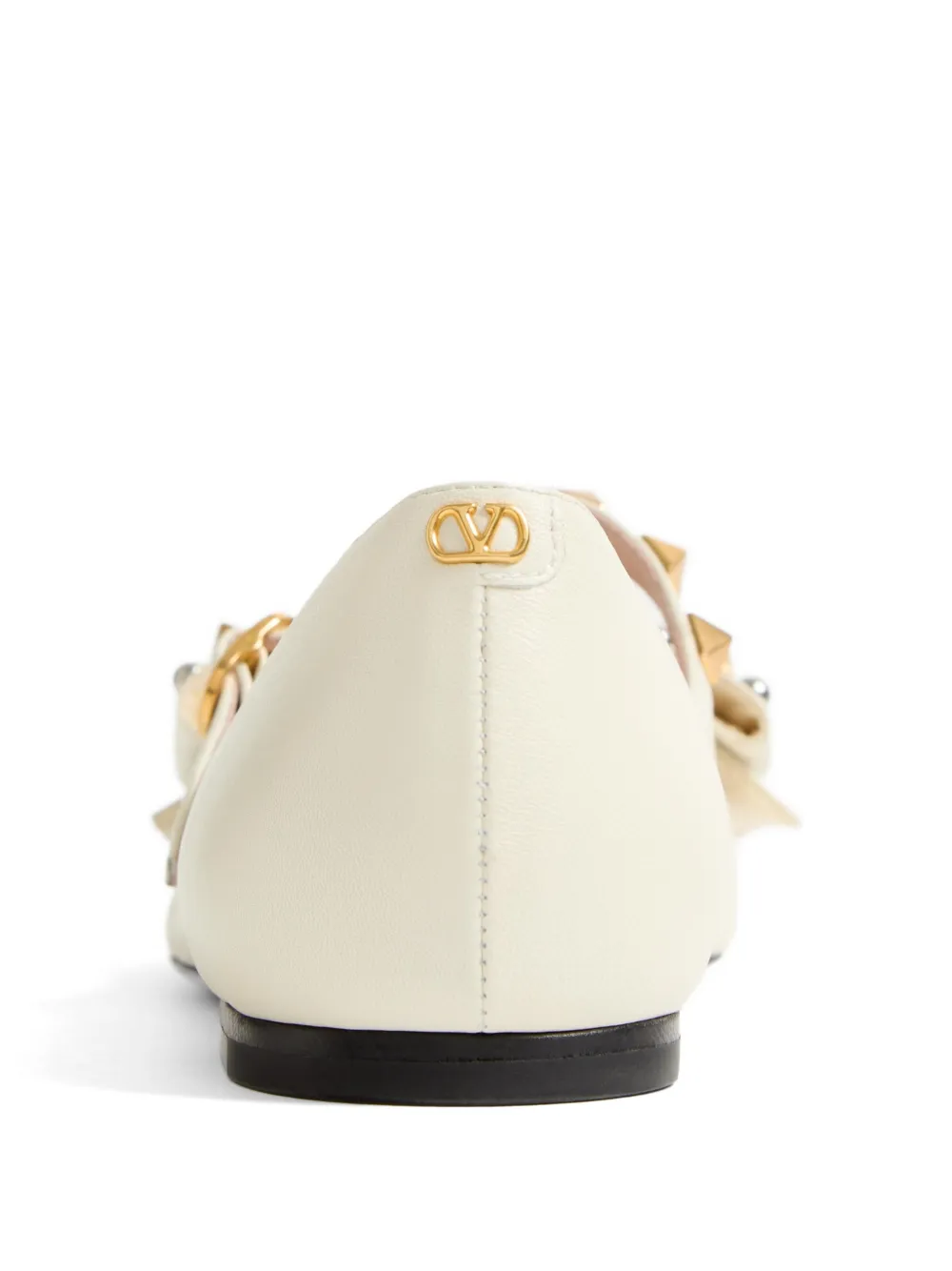  Valentino Garavani Ballerines Style Babies Bowow - Tons Neutres 