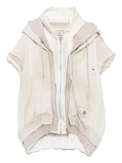 Layered zip-up hoodie - Maison MIHARA YASUHIRO - Modalova