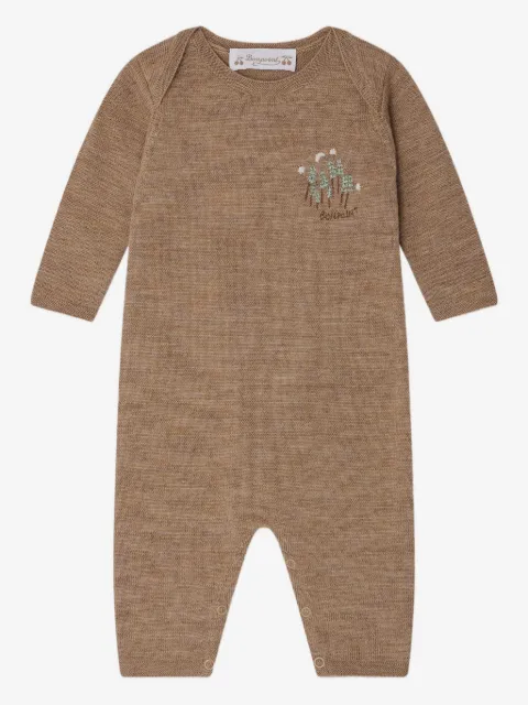 Bonpoint embroidered wool romper