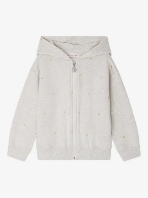 Bonpoint Talent Kapuzenjacke mit Kirschen-Print