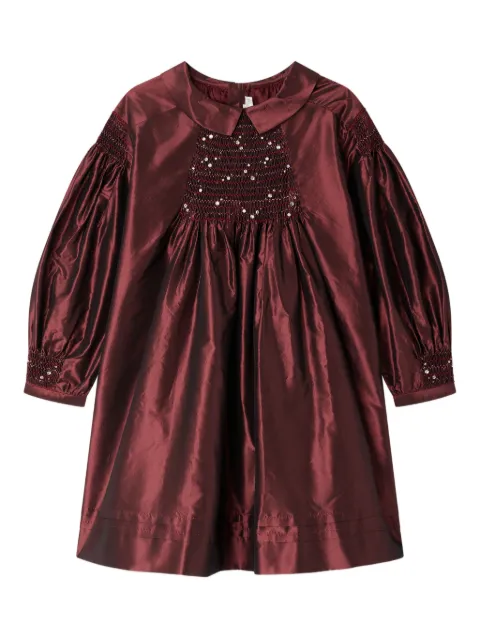 Bonpoint puffed-sleeves silk dress