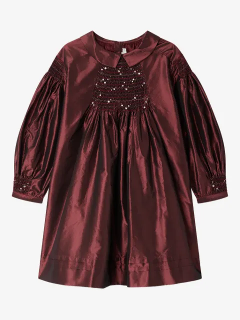 Bonpoint puffed-sleeves silk dress