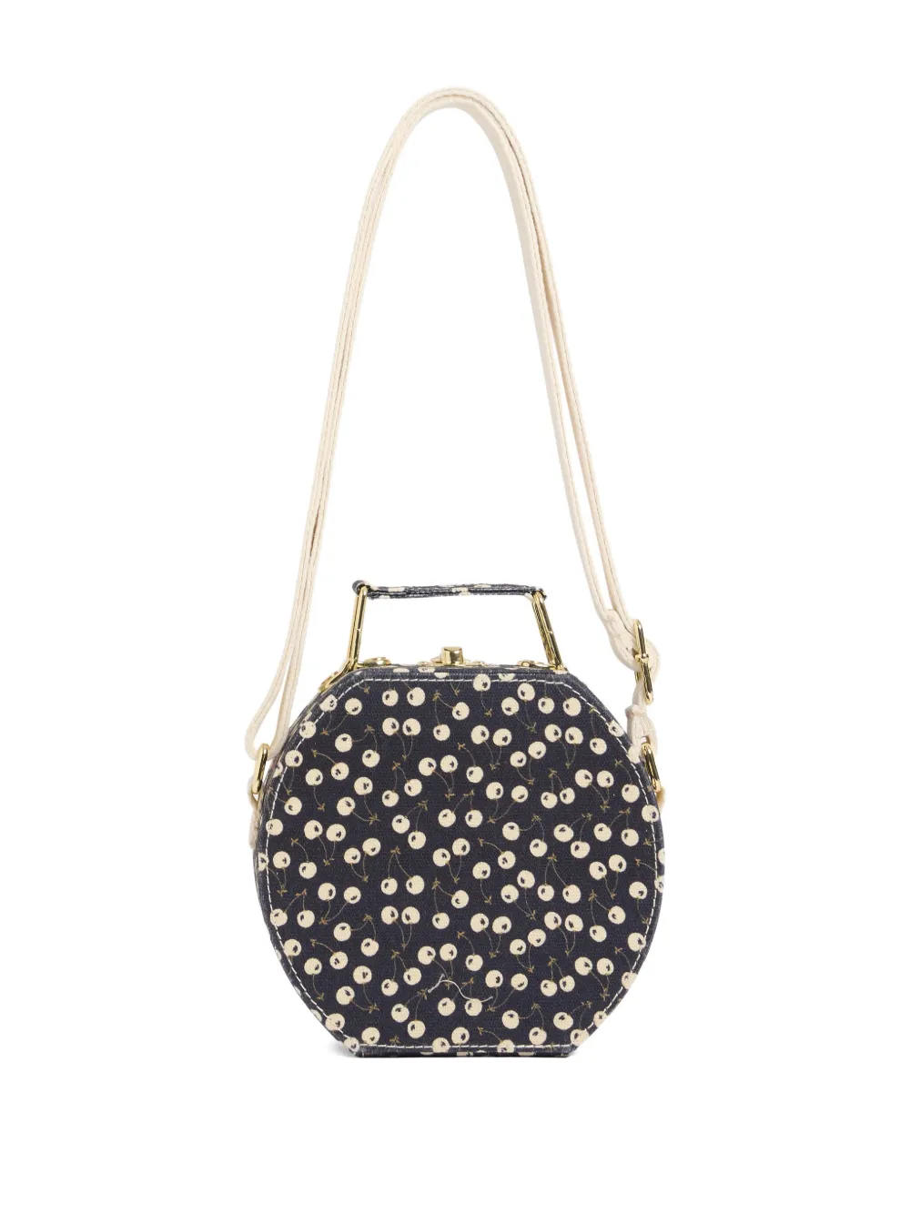 Bonpoint Jadore ronde schoudertas met kersenprint Blauw
