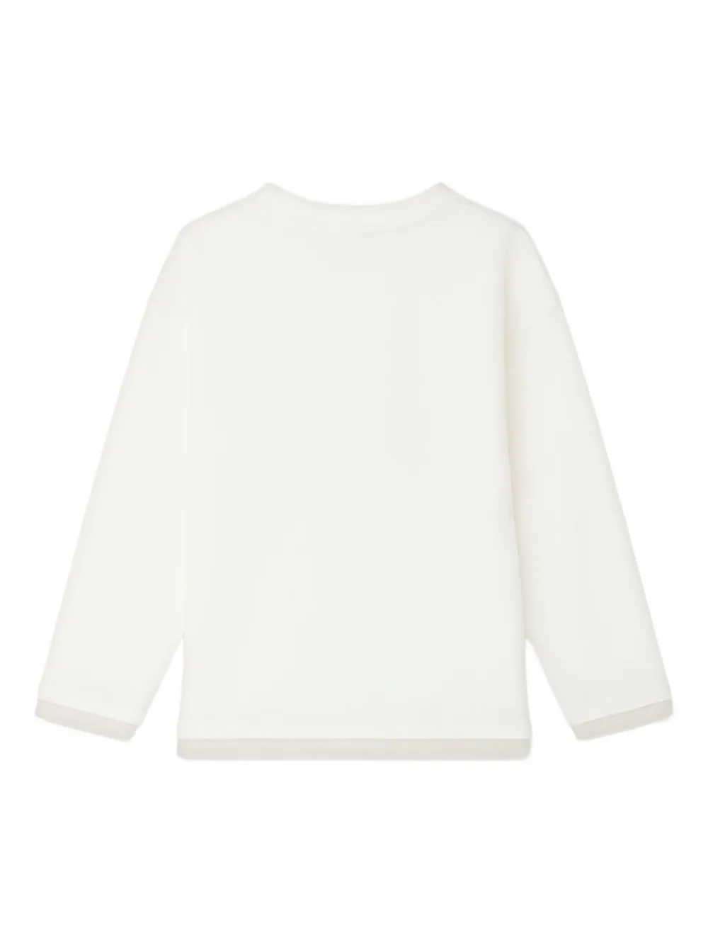 Bonpoint T-shirt met autoprint en lange mouwen Wit