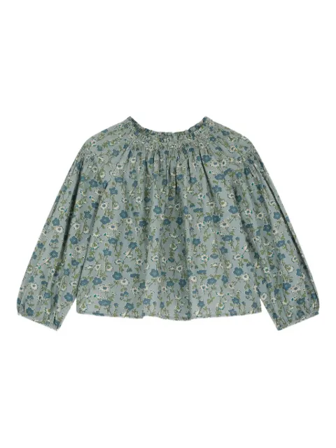 Bonpoint smocked floral blouse