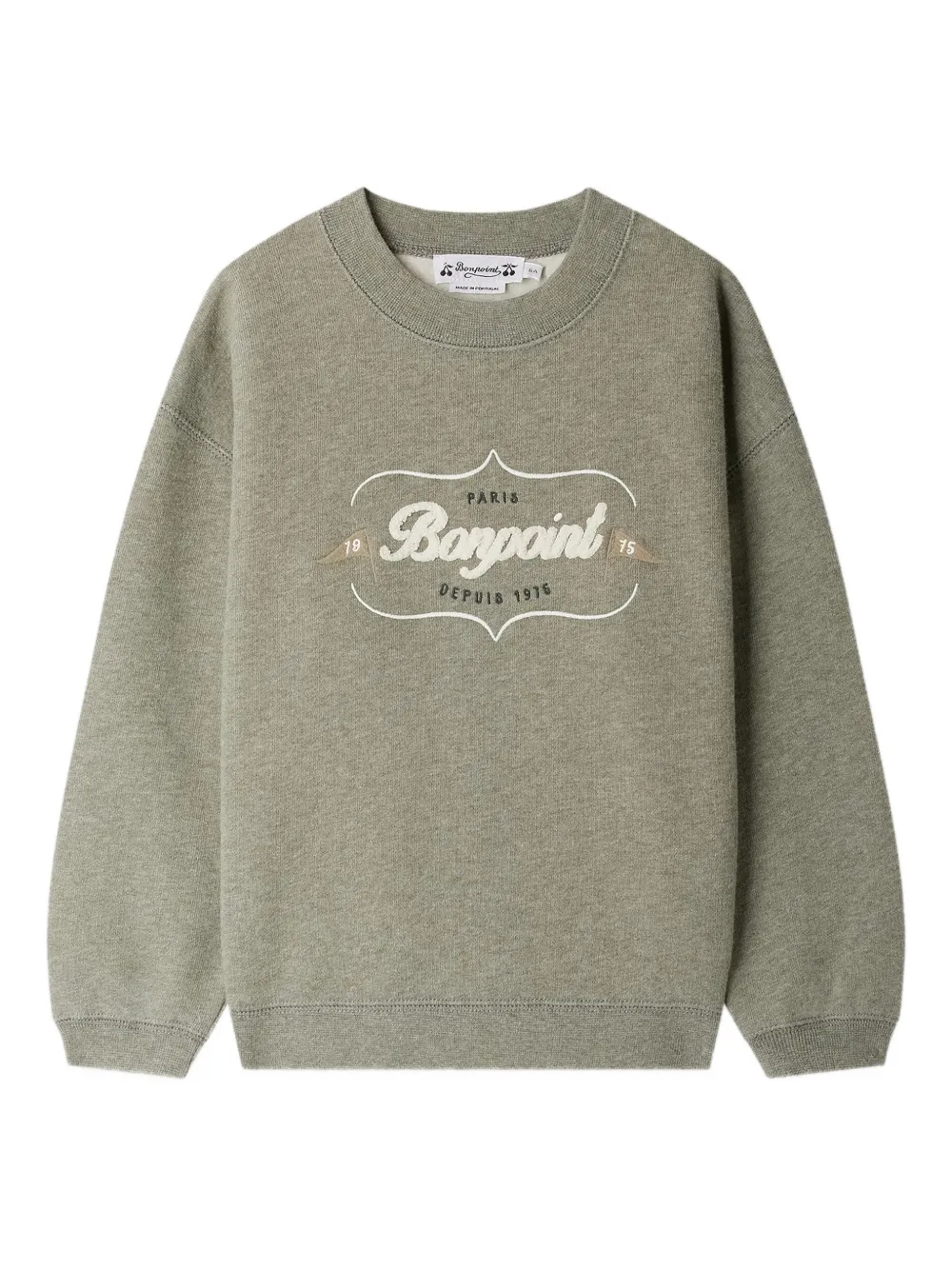 Bonpoint logo-embroidered sweatshirt | Grey | Image 1