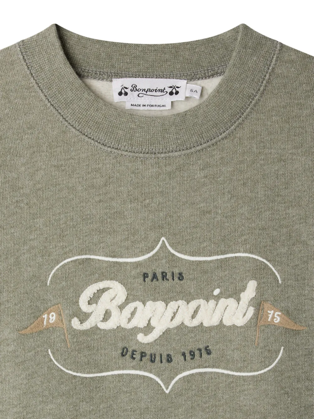 Bonpoint Sweater met geborduurd logo Grijs