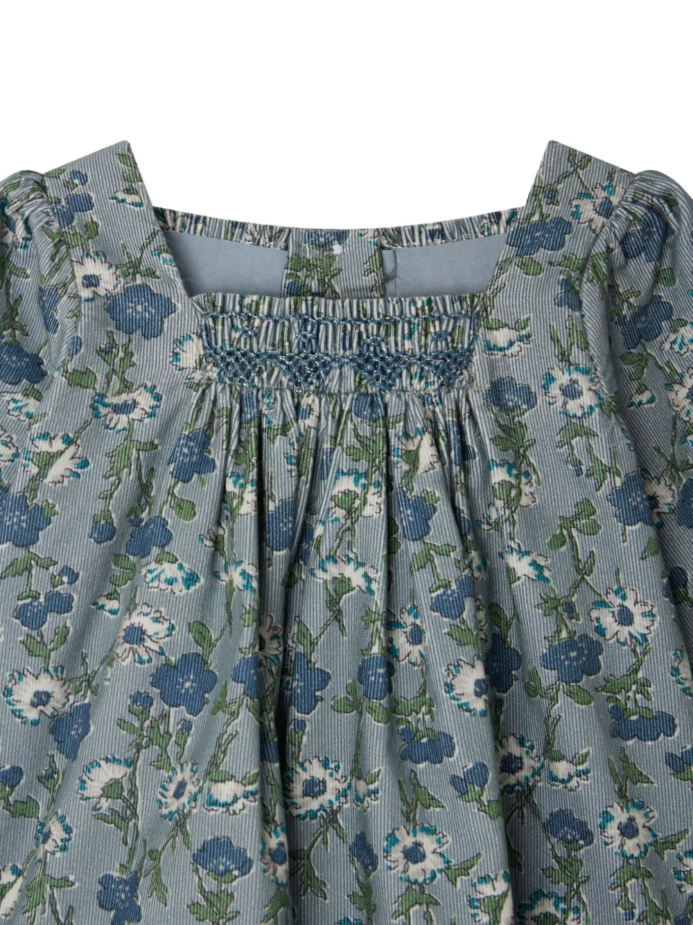 Bonpoint Jurk met bloemenprint Blauw