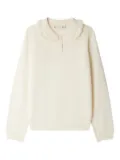 Bonpoint Brynja frilled-collar polo jumper - White