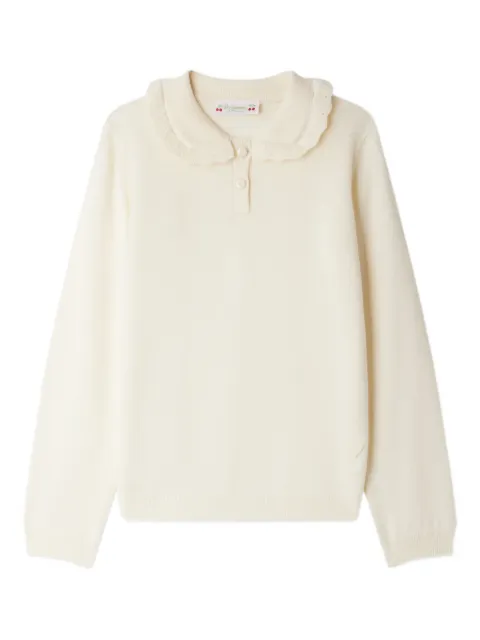 Bonpoint Brynja frilled-collar polo jumper