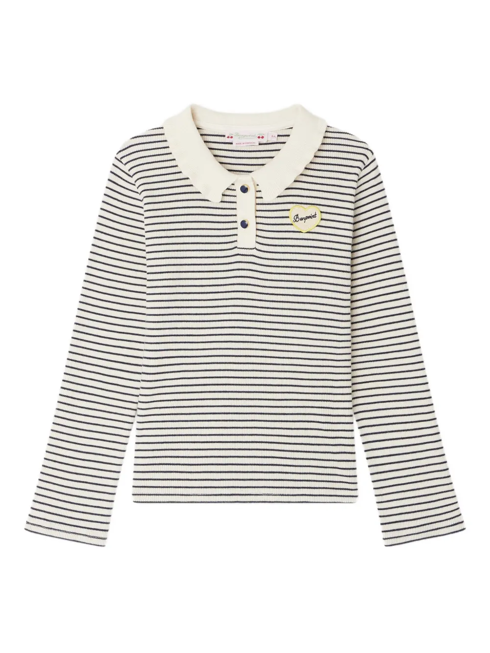 Bonpoint striped polo shirt | Neutrals | Image 1