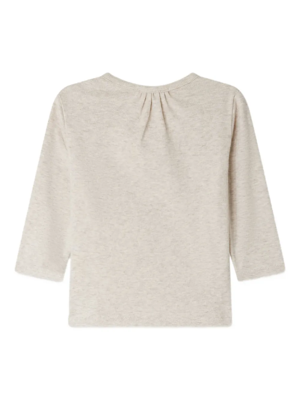 Bonpoint T-shirt van biologisch katoen met vogelprint Beige