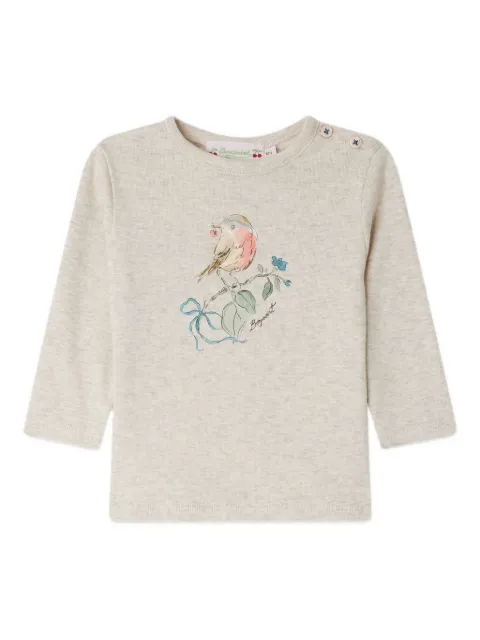 Bonpoint bird-print organic cotton T-shirt