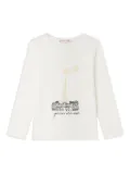 Bonpoint Eiffel-tower cherry T-shirt - White