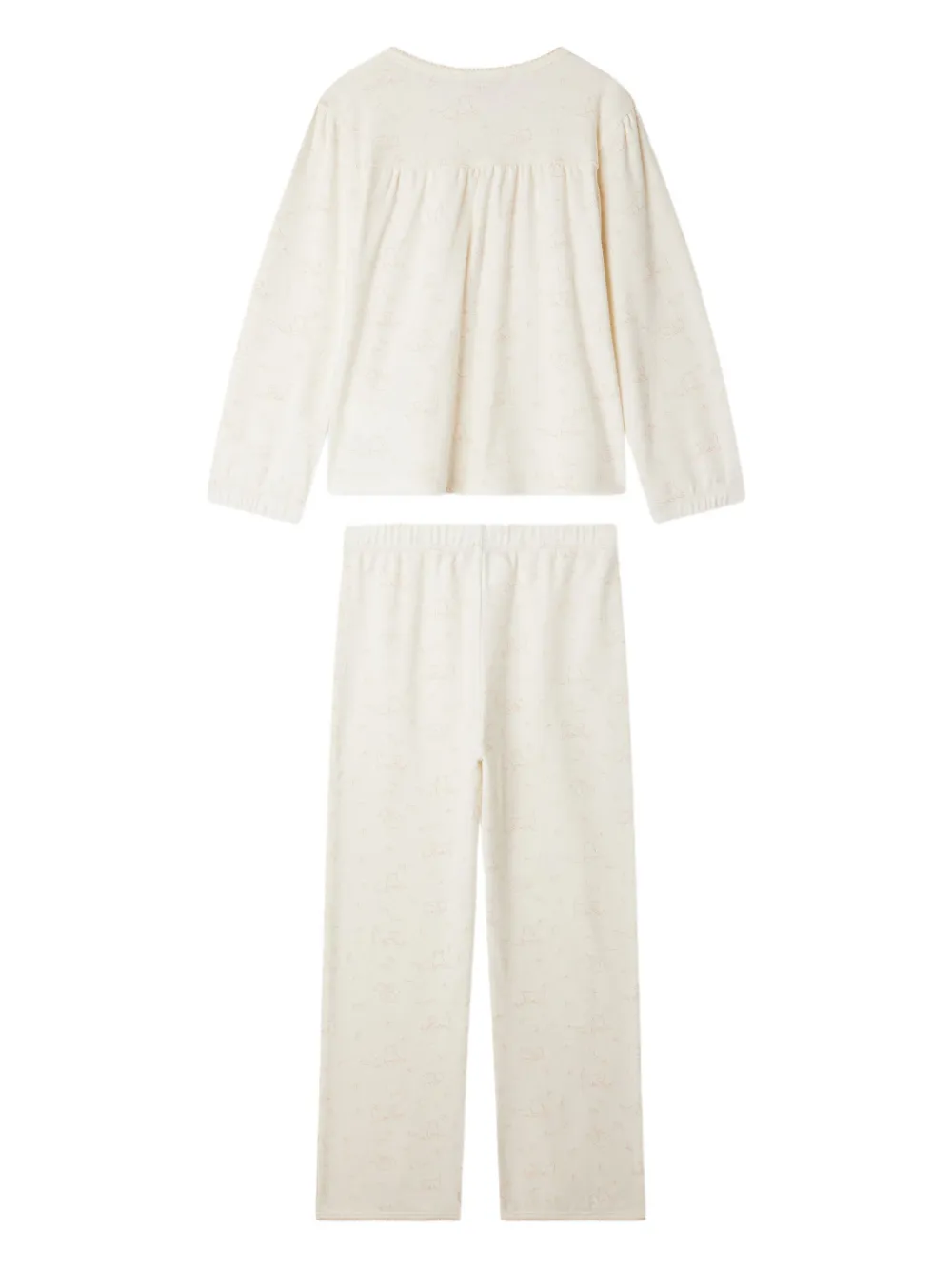 Bonpoint Jucie pyjama met knopen Beige