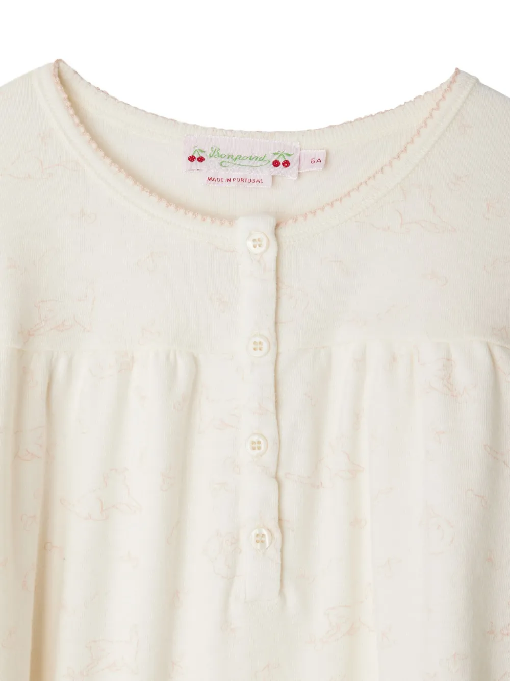Bonpoint Jucie pyjama met knopen Beige