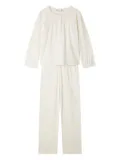 Bonpoint Jucie button-front pyjama set - Neutrals