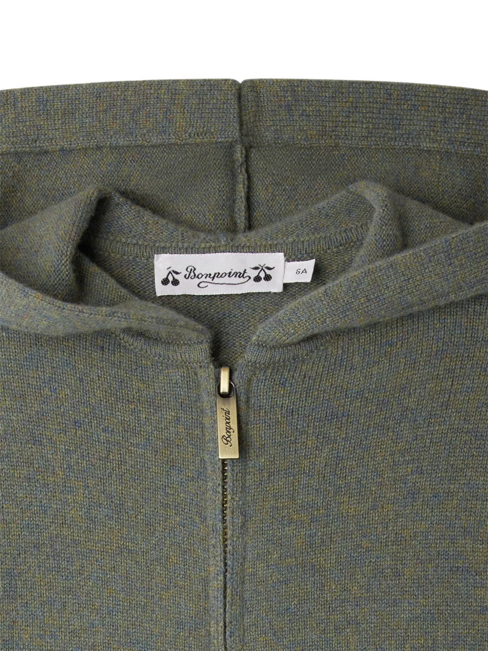 Bonpoint Tylcy vest met capuchon en rits Groen