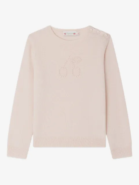 Bonpoint pull à cerises brodées