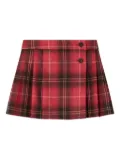 Bonpoint pleated plaid skirt - Red