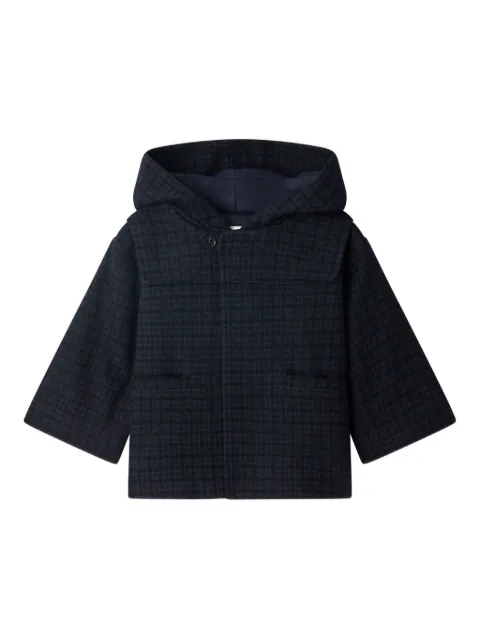 Bonpoint Timo checked hooded coat