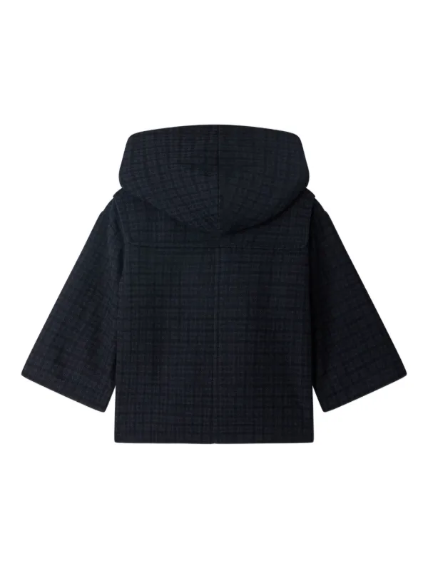 Bonpoint Timo チェック フーデッドコート | ブルー | FARFETCH JP
