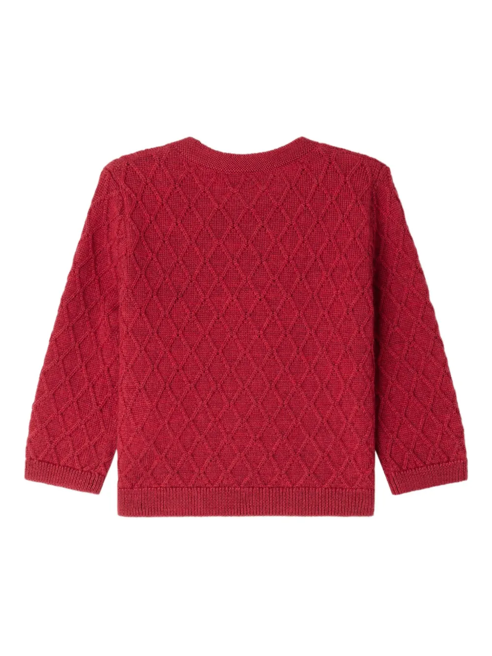 Bonpoint Vest met diamantpatroon Rood