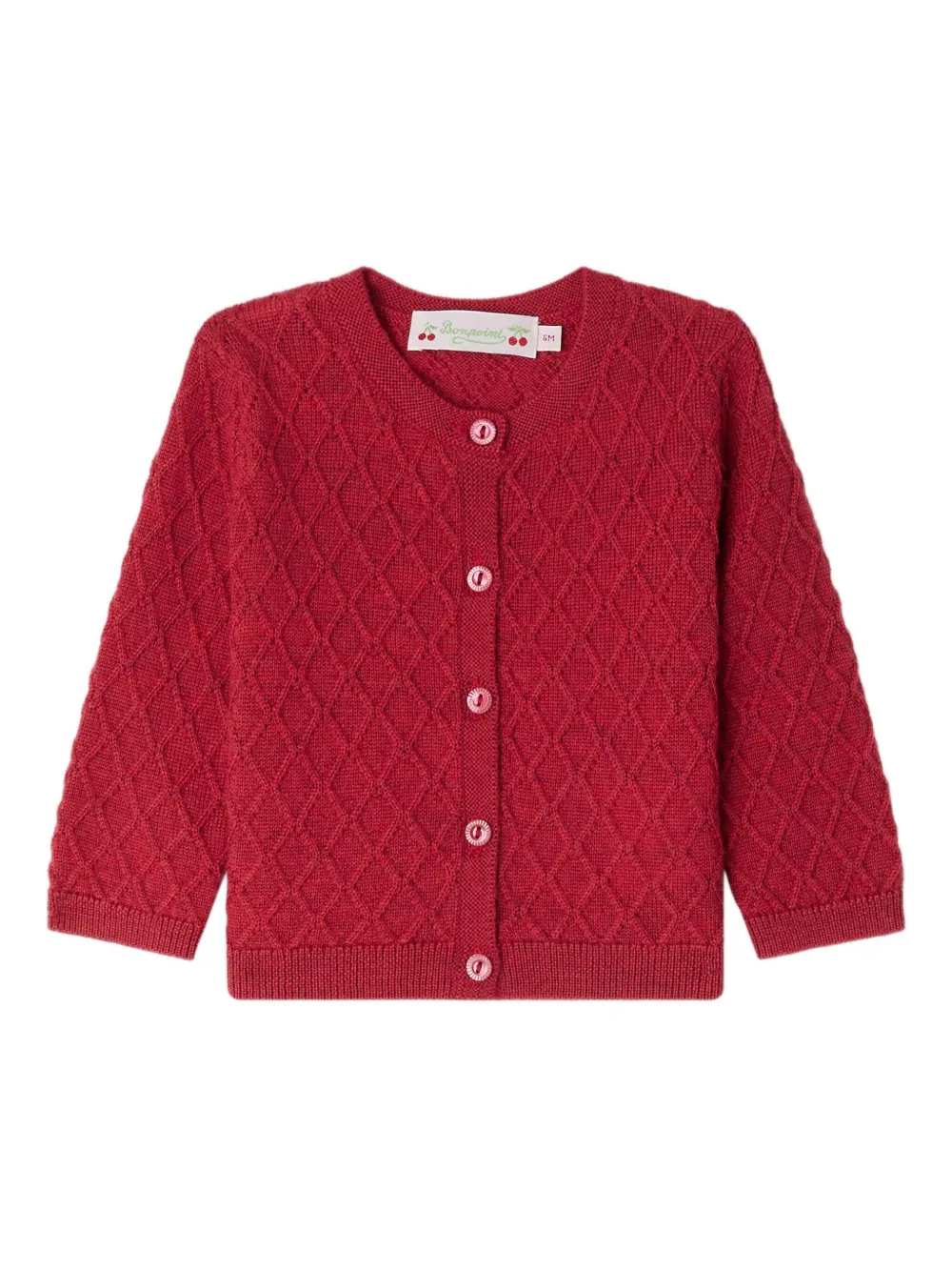 Bonpoint Vest met dia tpatroon Rood