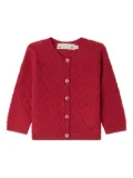 Bonpoint diamond-pattern cardigan - Red