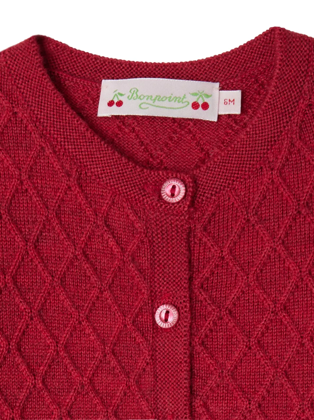 Bonpoint Vest met diamantpatroon Rood