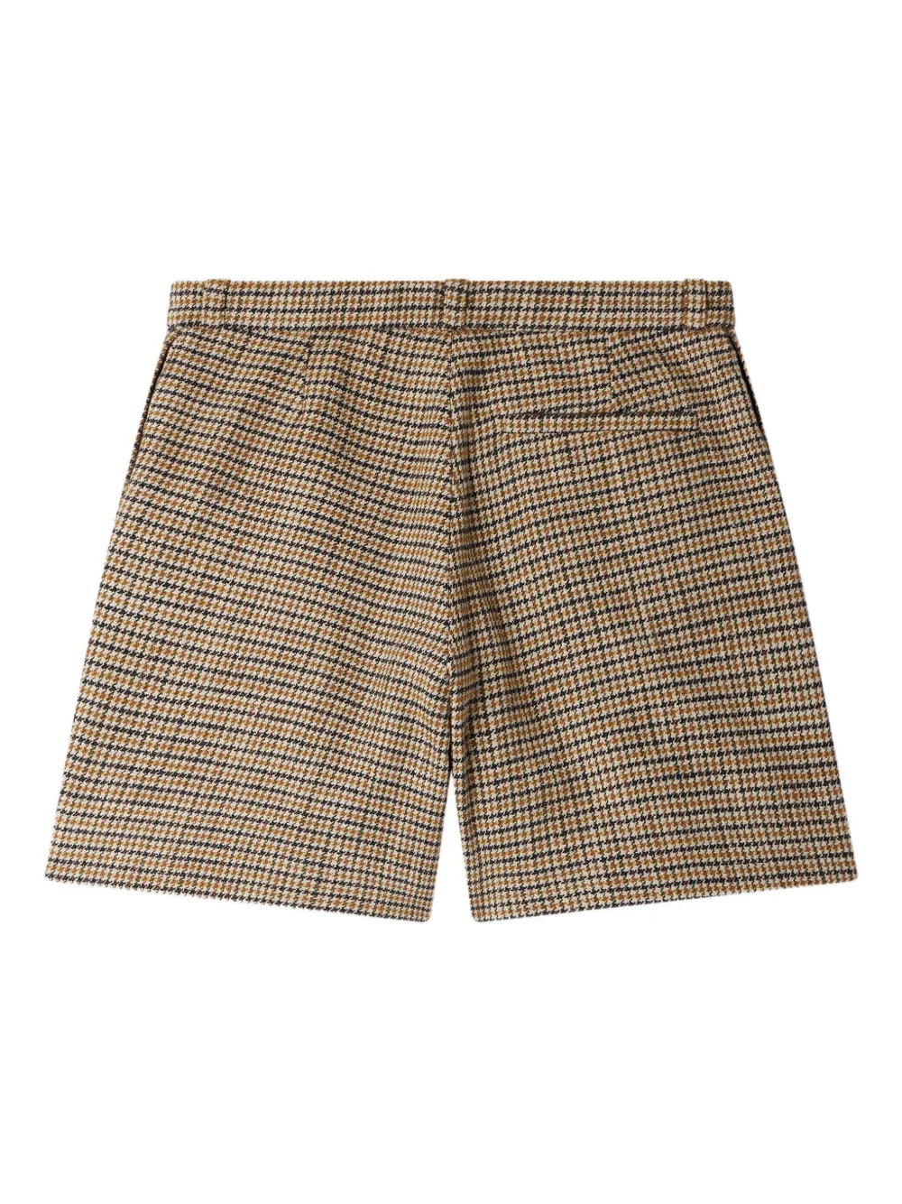 Bonpoint Geplooide shorts met pied-de-poule print Bruin
