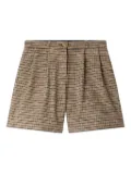 Bonpoint pleated houndstooth smart shorts - Brown