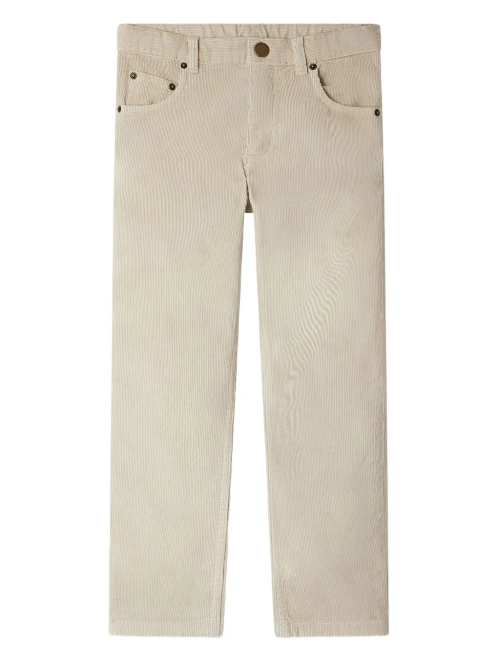 Bonpoint Ribfluwelen broek met vijf zakken Beige