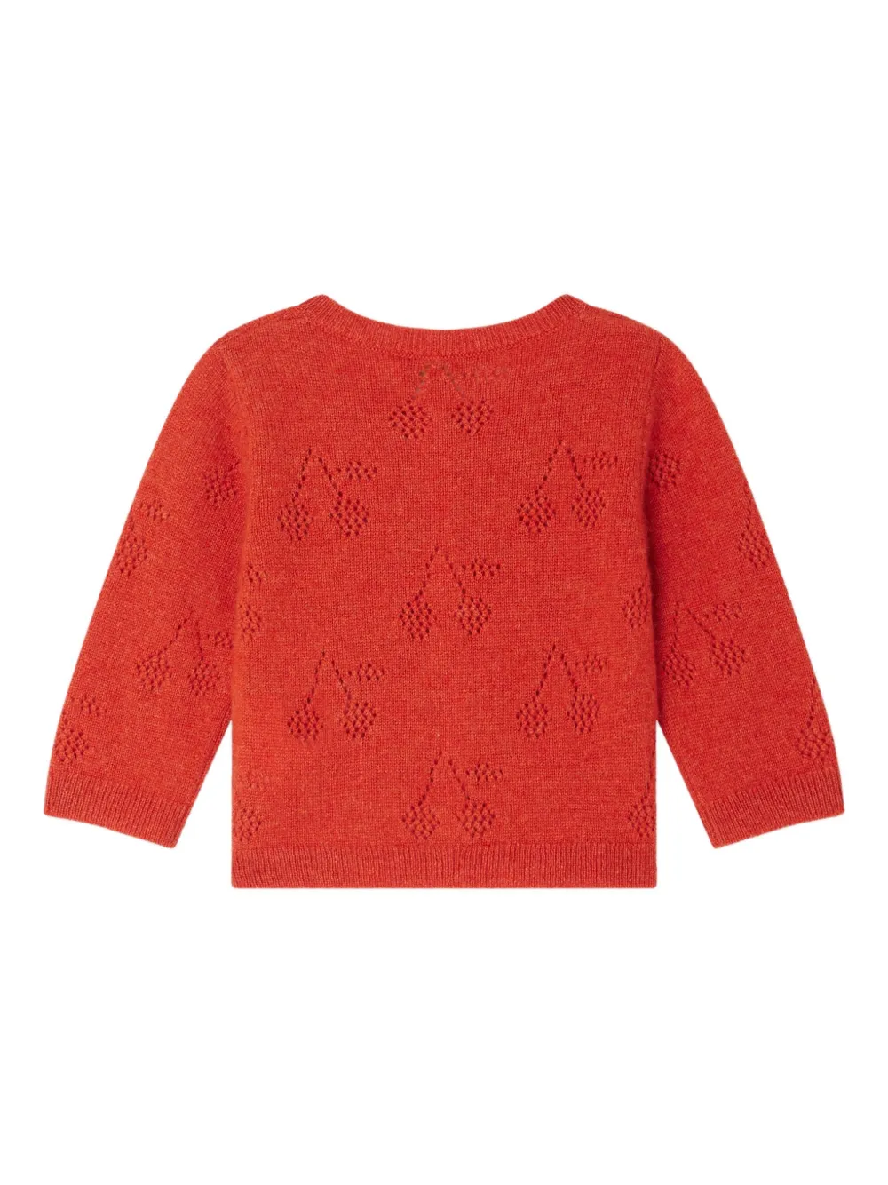 Bonpoint Vest met kersenpatroon Rood