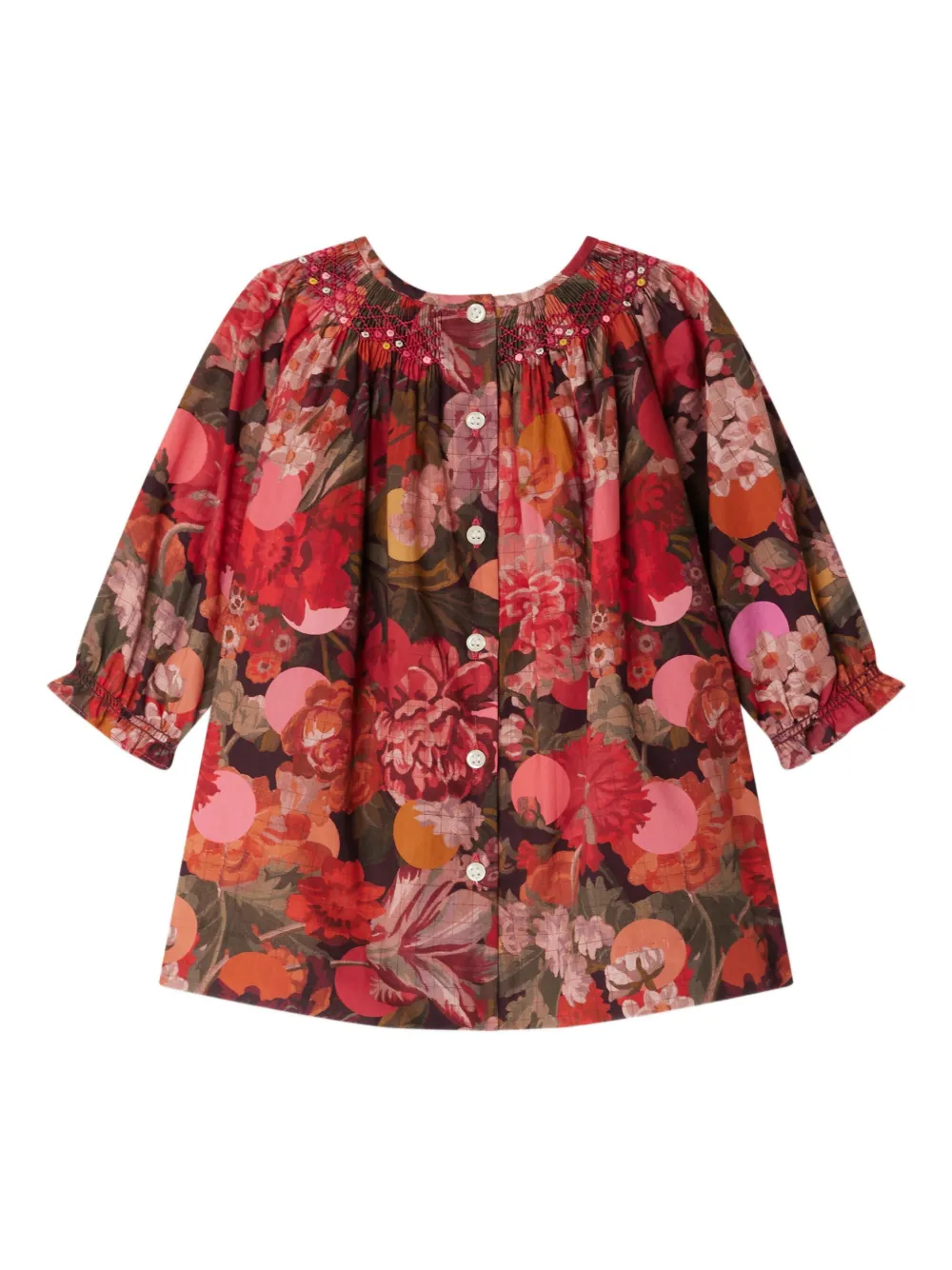 Bonpoint Jurk met bloemenprint Rood