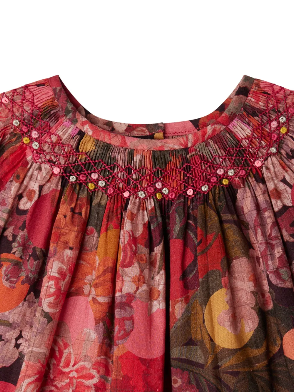 Bonpoint Jurk met bloemenprint Rood