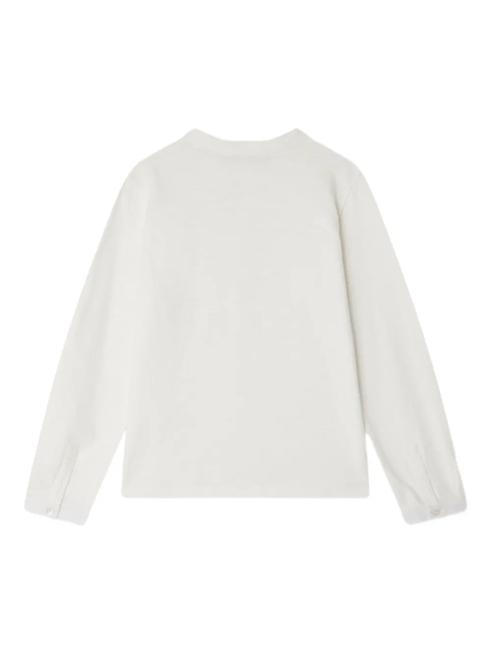 Bonpoint T-shirt met lange mouwen en zak Wit