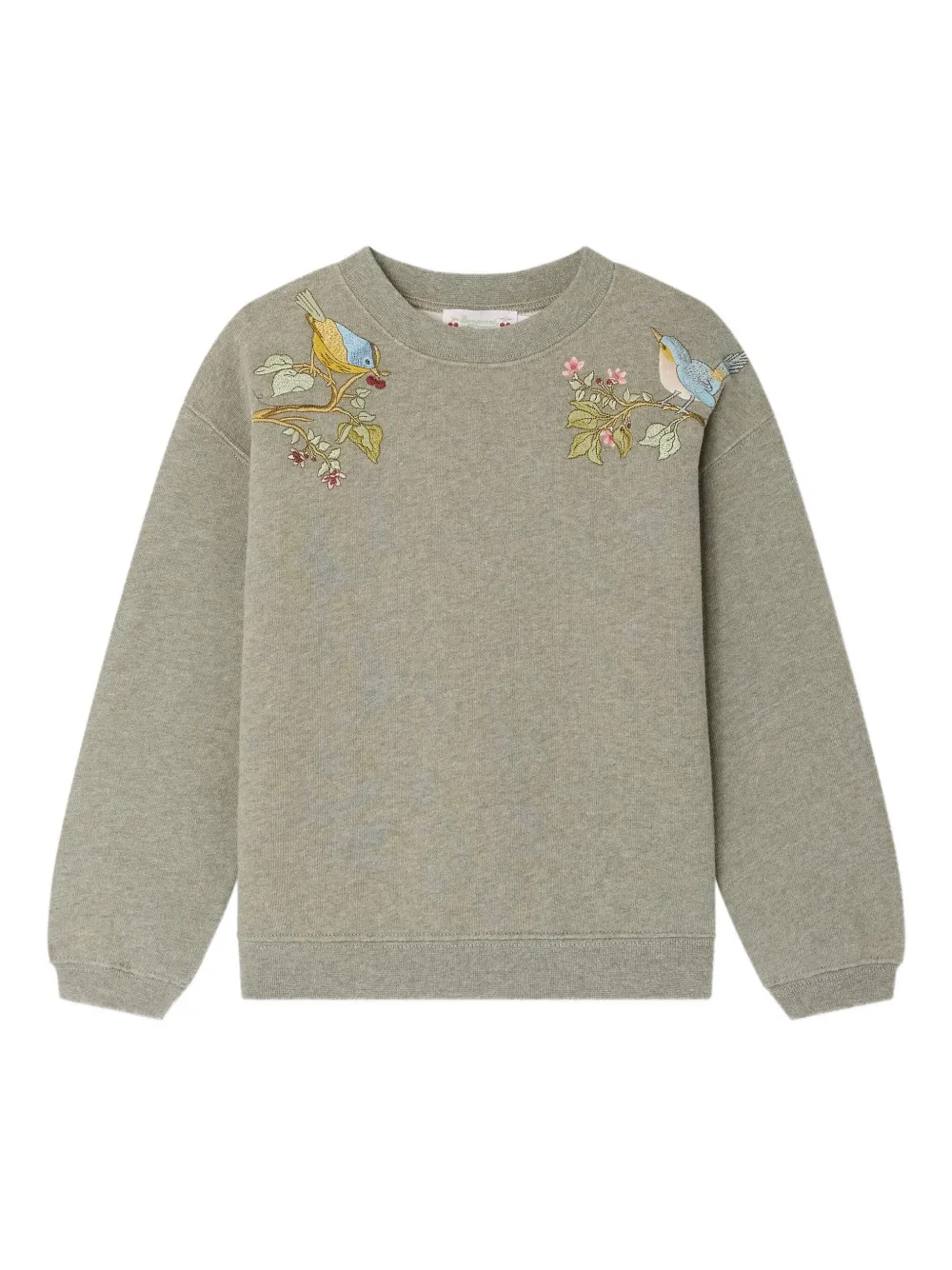 Bonpoint bird-embroidered sweatshirt | Green | Image 1