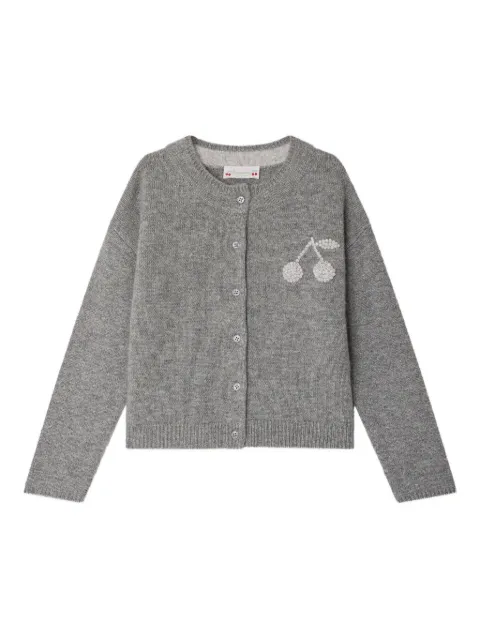 Bonpoint Judicael cherry-embellished cardigan