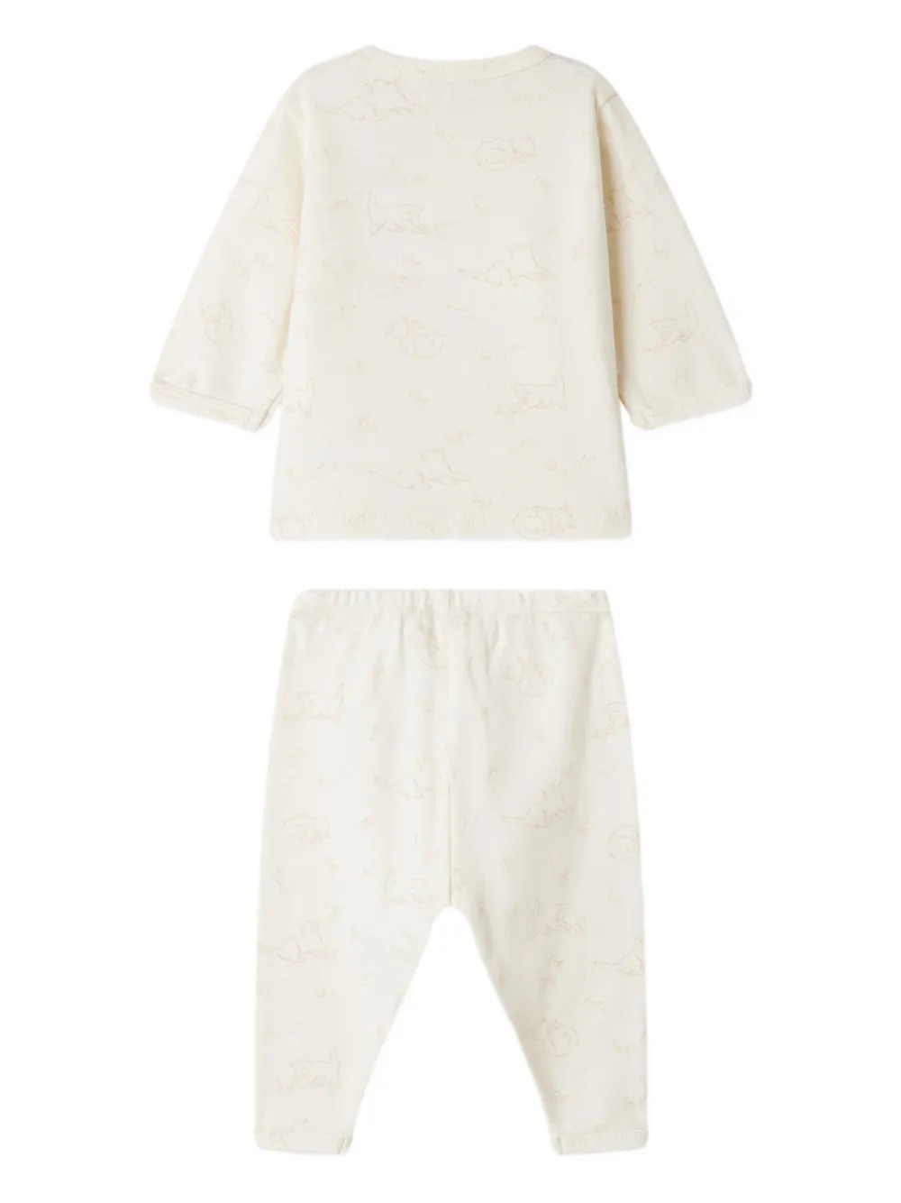 Bonpoint Timao set met print Beige