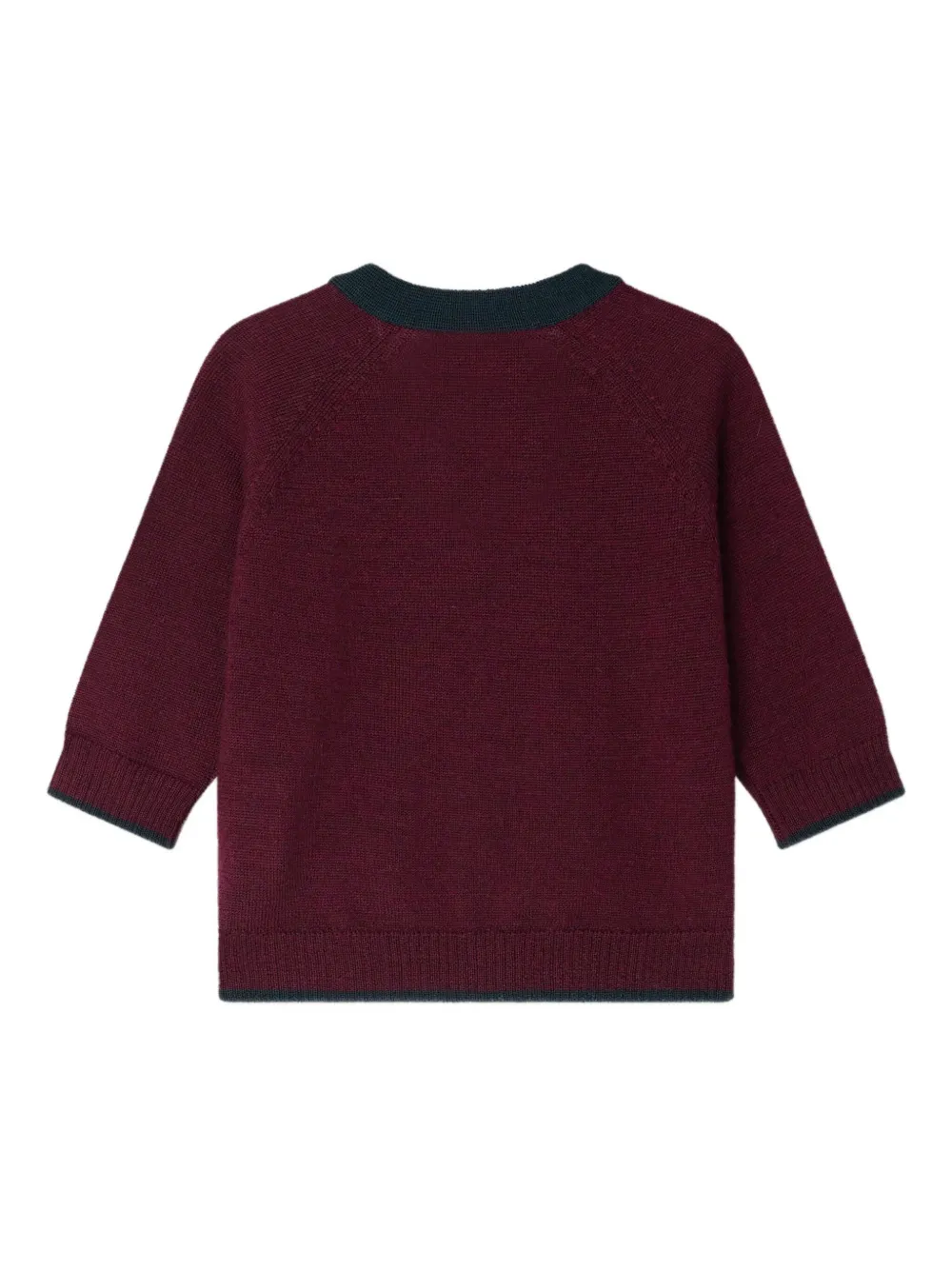 Bonpoint Wollen vest met knoopdetails Rood