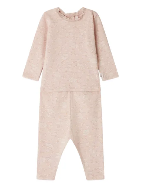 Bonpoint floral lace-trim trouser set