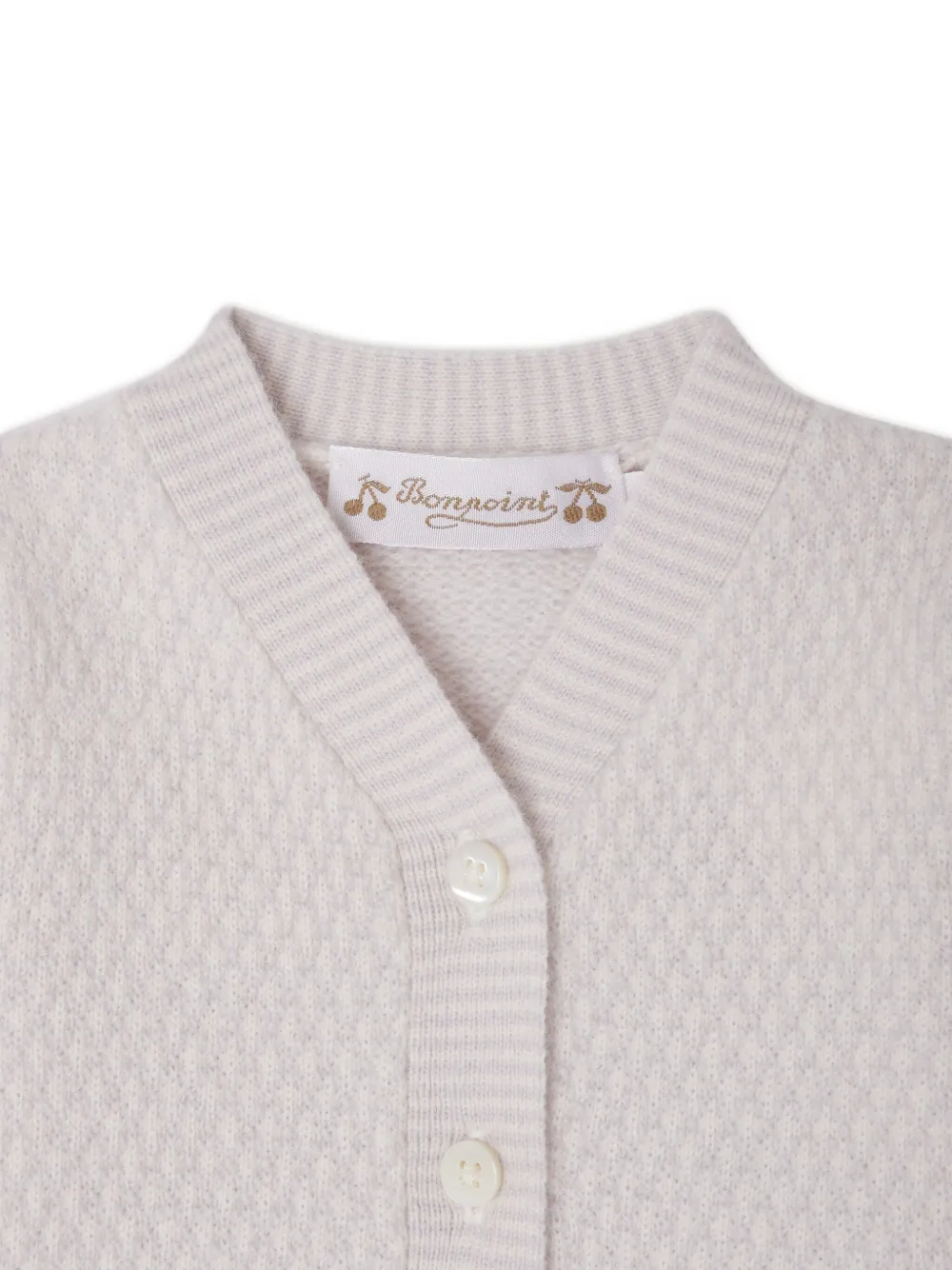 Bonpoint Jahiel gebreide vest-broek set met textuur Grijs