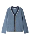 Bonpoint v-neck cardigan - Blue